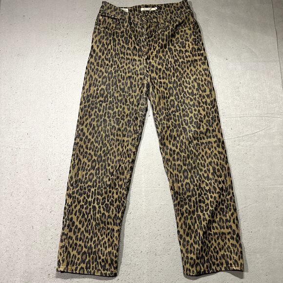 Levi's Pants - Levi's Cheetah Print Corduroy Pants Women's 27 Premium Rib Cage Straight